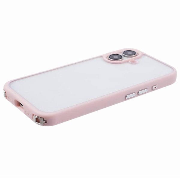 iPhone 16 -kotelo TPU+PC Kristallinkirkas takakansi kaulanauhan rei'illä Multicolor Style C