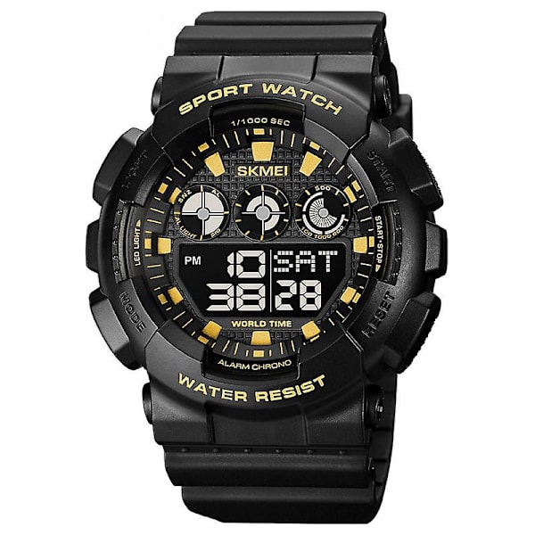 Skmei 1857 vattentät elektronisk watch Black Gold