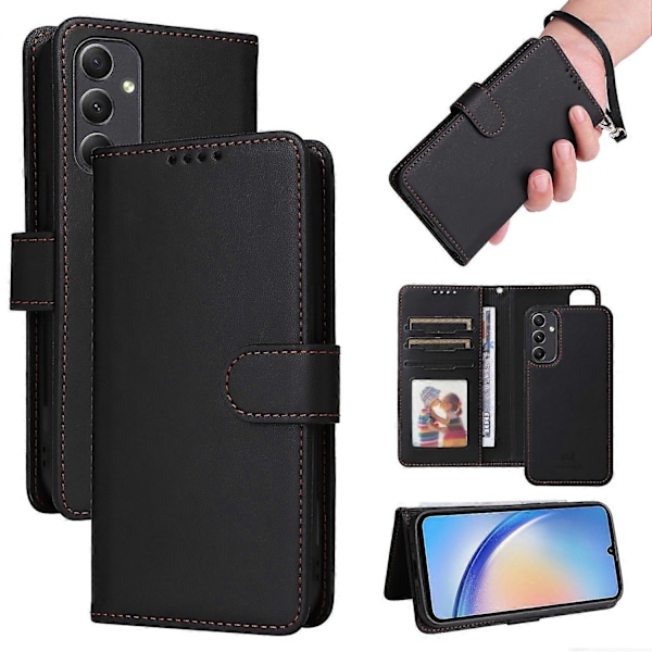BETOPNICE 005 Samsung Galaxy A34 5G -kotelo, jalustallinen lompakkokotelo, irrotettava puhelimen nahkakansi Multicolor Style B