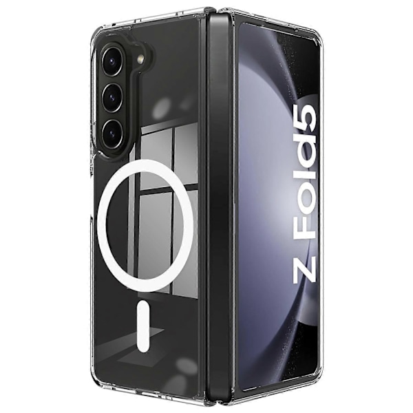 Magnetiskt skal för Samsung Galaxy Z Fold5 5G Kompatibelt med MagSafe Akryl+TPU Transparent Mobilskal
