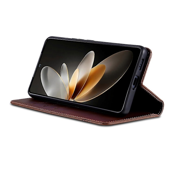 AZNS Xiaomi Poco F6 Pro 5G/Redmi K70 5G/K70 Pro 5G Puhelinkotelo Lompakkokansi Lehmännahkakuvio Multicolor Coffee