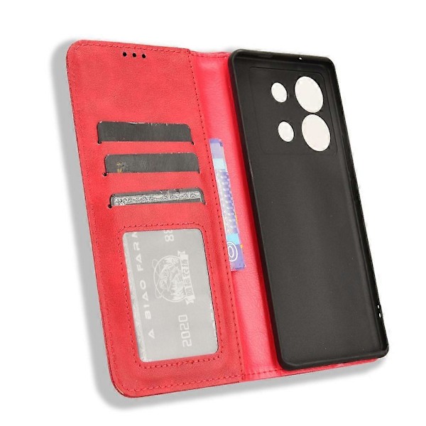 Infinix Zero 30 5G Kotelo Retro PU Nahka Jalusta Lompakkokansi Multicolor Style B