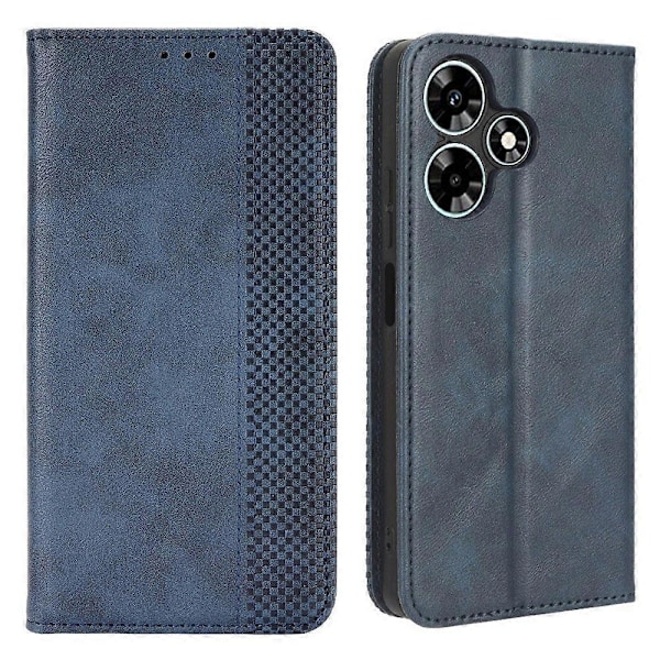 Til Infinix Hot 30 Play Retro PU Læder Telefonetui Folio Standpung Beskyttende Skal Multicolor Style B