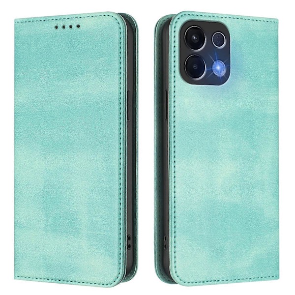 Plånboksfodral för Oppo K13 5G Retro Textur RFID-blockerande Läder Telefonskal Multicolor Mint Green