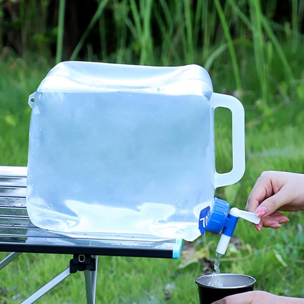 2-pack 15L Hopfällbar Vattendunk med Tappkran