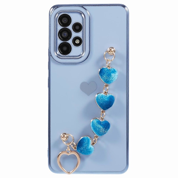 TPU-deksel med hjertekjedestropp og elektroplettert telefondeksel for Samsung Galaxy A52 4G/5G/A52s 5G Multicolor Style C