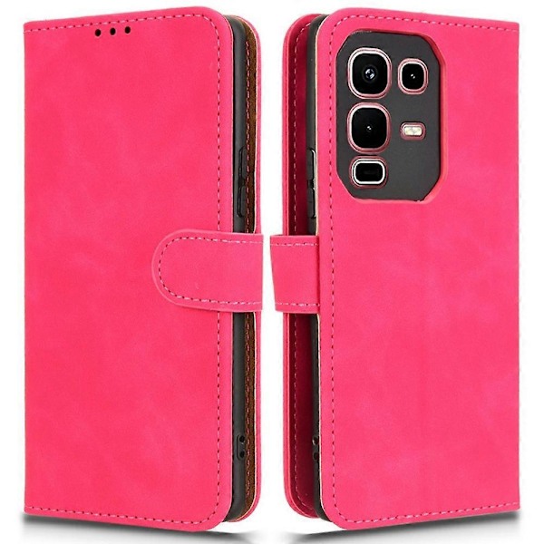Infinix Note 50s 5G Nahkakotelo Ihoa Myötäilevä Pudotussuoja Lompakkokotelo Multicolor Rose