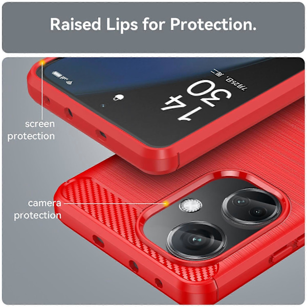 Oppo K11 5G/OnePlus Nord CE3 5G puhelinkotelo hiilikuitukuvio pehmeä TPU harjattu suojus Multicolor Style B