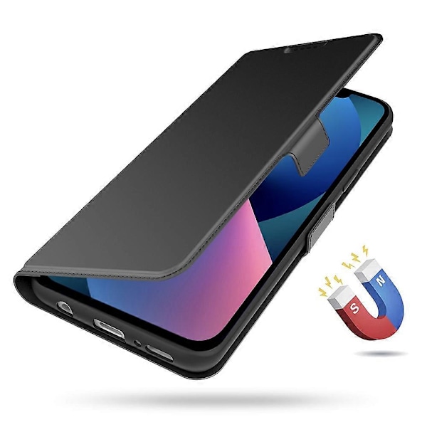 Beskyttelsescover til iPhone 15 Plus PU Læder Stand Kort Slot Telefon Cover Multicolor Style A