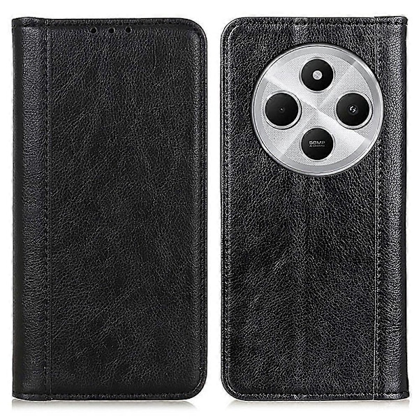 Til Xiaomi Poco C75 4G/Redmi 14R 5G/14C 4G Stand Case Split Læder Wallet Telefon Cover Multicolor Black