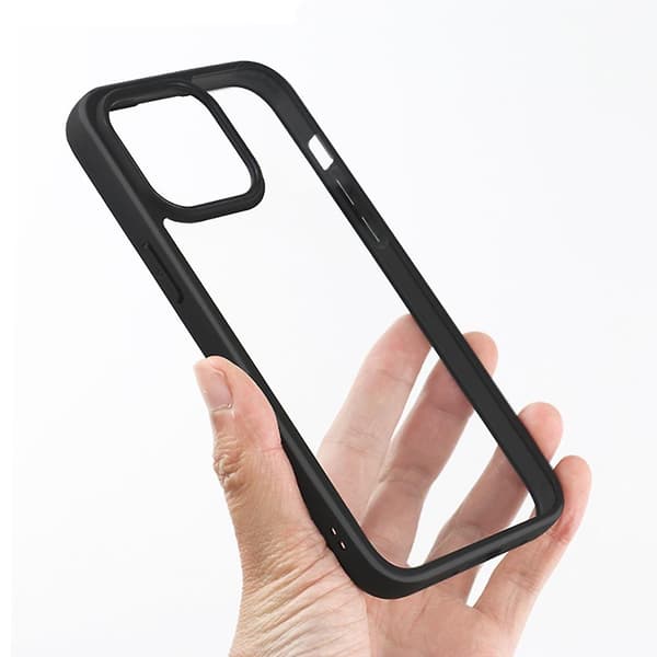 För Iphone 15 Pro Max Transparent phone case anti-scratch Pc Back Tpu Frame Cover