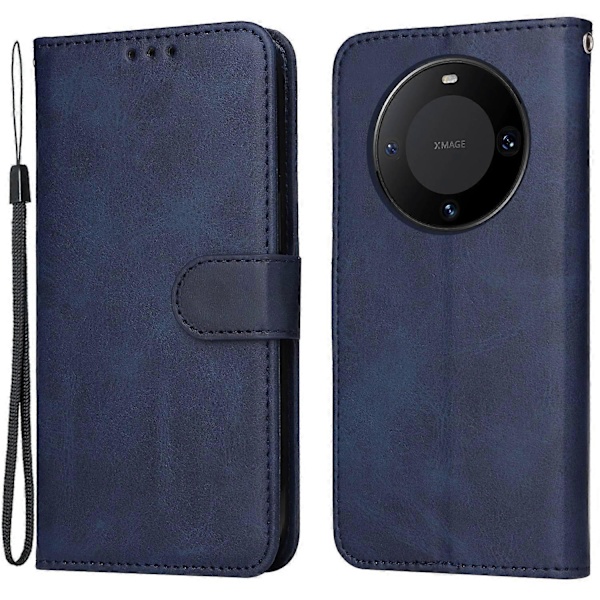 Til Huawei Mate 60 Etui Kalvetekstur Tegnebog Stativ PU Læder Slim-fit Telefoncover Multicolor Style E