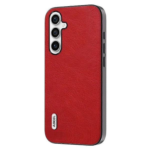 Nahkapäällysteinen TPU+PC-kotelo Samsung Galaxy A34 5G:lle, Litsi-kuvioinen retro puhelinkotelo Multicolor Style B