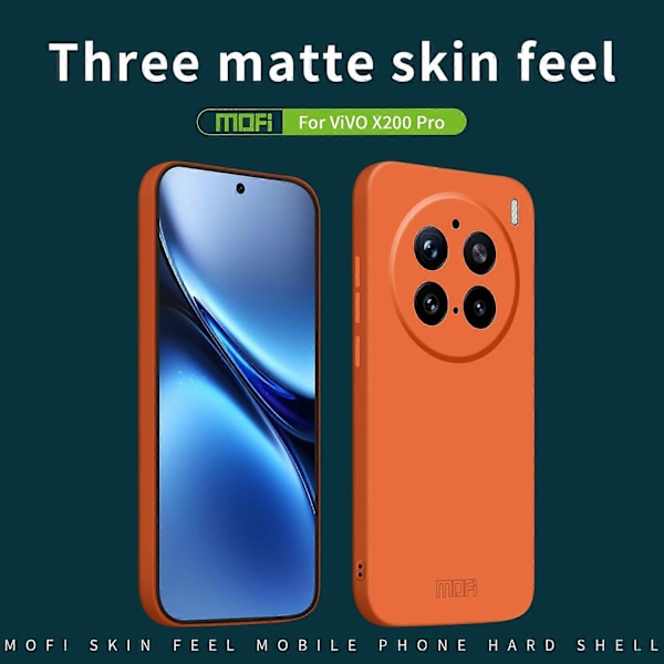 För vivo X200 Pro 5G MOFI JK Qin-serien Hud-Touch Matt Telefonfodral Akryl+TPU Stötsäkert Skydd Multicolor Style C
