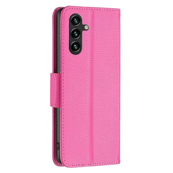 Til Samsung Galaxy A15 4G Etui Litchi Tekstur PU Læderpung Mobiltelefon Cover Multicolor Style C