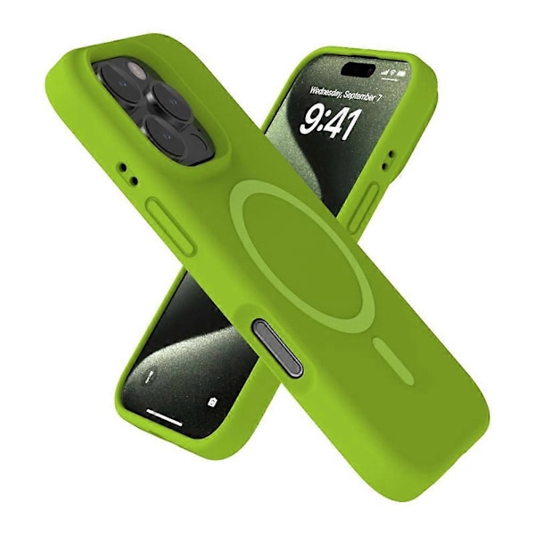 Skal för iPhone 16 Pro Max Kompatibelt med MagSafe PC+Flytande Silikon Mobilskal Multicolor Style A