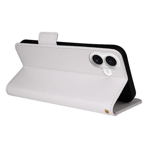 iPhone 16 Plus -kotelo litsirakenteella PU-nahkainen lompakkokansi Multicolor Style B