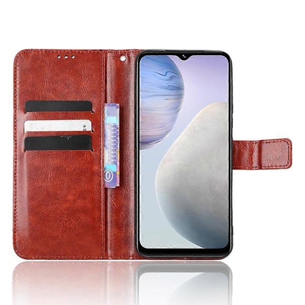 Mobiltelefonetui til vivo Y02 4G Wallet Stand PU Læder Telefoncover med Rem Multicolor Style A