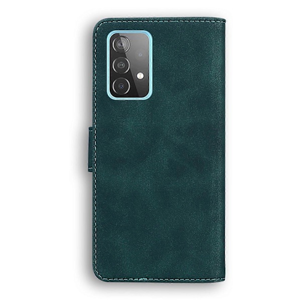 Plånboksdesign Enfärgat Läder Telefonfodral Ställskydd för Samsung Galaxy A52 4G/5G/A52s 5G Multicolor Style D