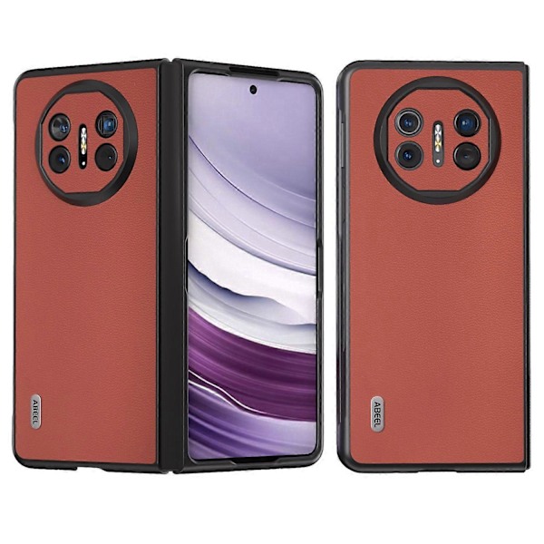 Skal för Huawei Mate X5, Slät Äkta Läder+PC Skyddande Fodral Multicolor Style E