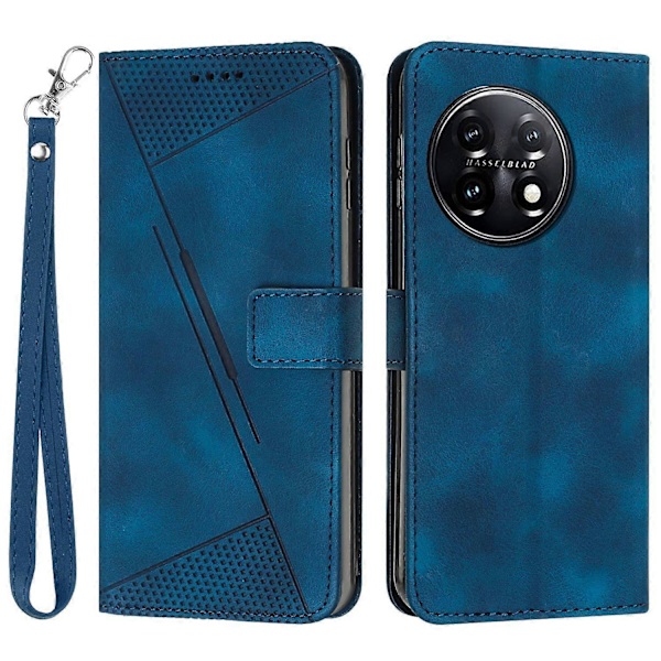 Triangelmönstrat Plånboksfodral för OnePlus 11 5G, Ställ PU Läder Anti-droppskydd Multicolor Style C