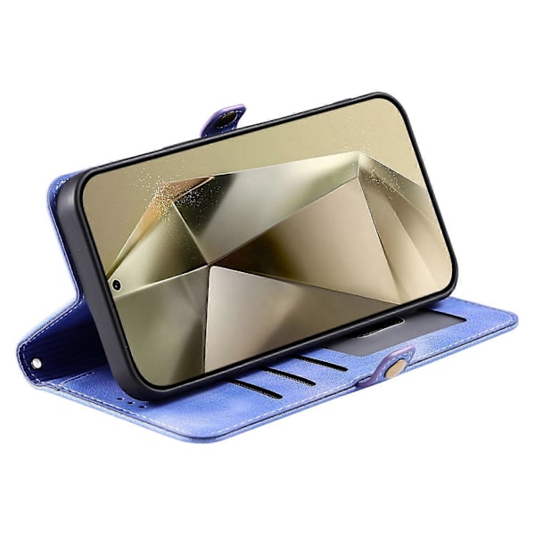 Tyyli 016 Samsung Galaxy A54 5G -kotelolle, ihomainen tuntu, toteemikuvioitu lompakkonahkainen puhelinkotelo - Musta Multicolor Purple