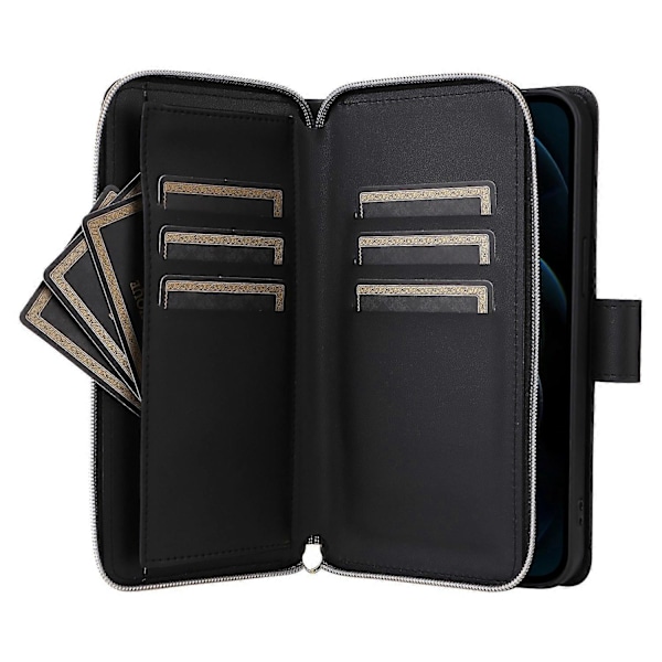 Til iPhone 12 Pro Max Wallet Case Rhombus Grid Læder Telefon Cover med Korte/Lange Stropper Multicolor Style A