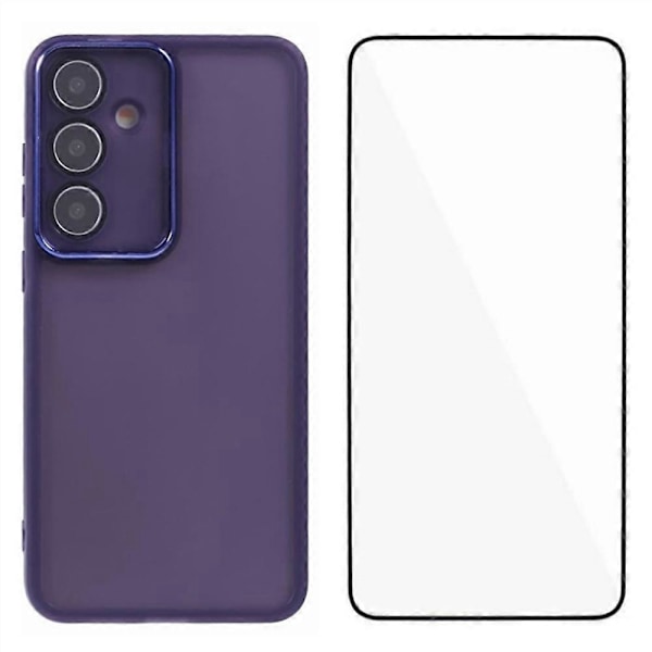 WANLONFENG DKSM -sarja Samsung Galaxy S25 TPU -kotelolle, galvanoidulla kehyksellä ja karkaistulla lasilla Multicolor Style F