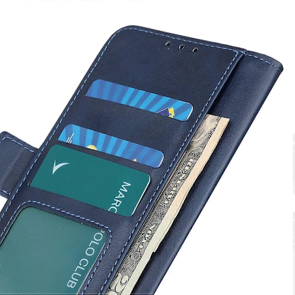 iPhone 16 Plus -kotelo PU-nahkainen lompakkokotelo sivumagneettilukolla - Musta Multicolor Blue