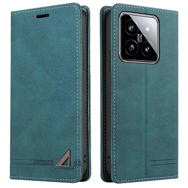 GQ.UTROBE 008 Serie Til Xiaomi 14 Etui RFID Blokerende PU Læder+TPU Flip Cover Multicolor Style C