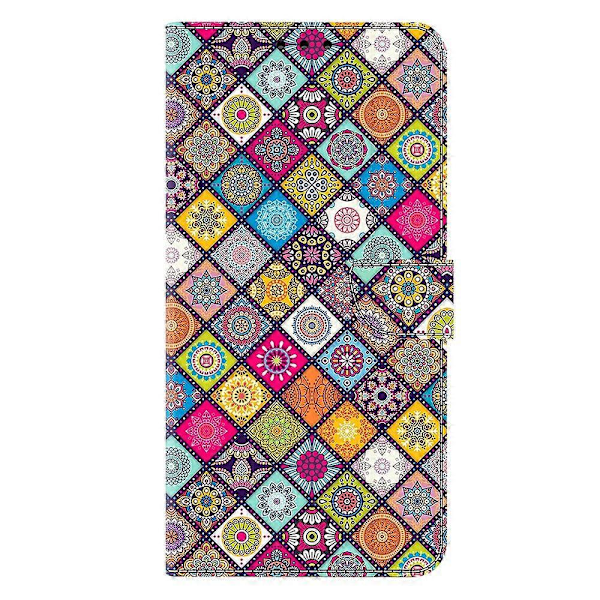 Til Samsung Galaxy A36 5G/A56 5G Mønsterprintet Beskyttelsescover TPU+PU Læder Flip Telefon Multicolor Style B