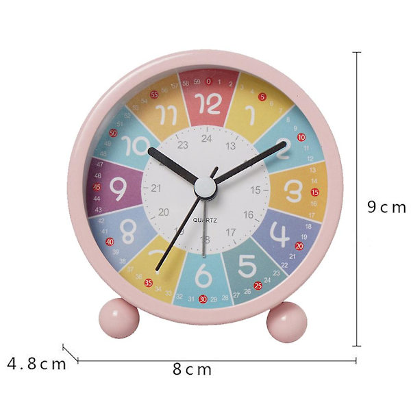 Learning Clock For Kids - Väggklockor för barn för sovrum pink