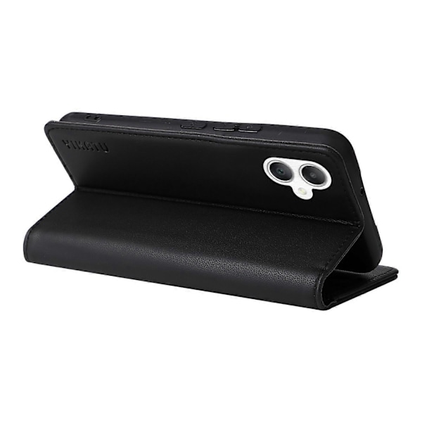 YIKATU YK-001 Etui til Samsung Galaxy A06 med stativ, læder telefoncover, stærk magnetisk lukning Multicolor Black