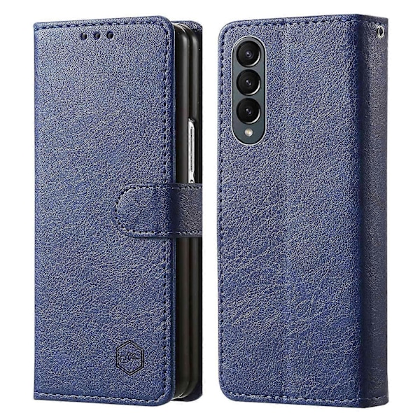 Samsung Galaxy Z Fold4 5G -kotelo PU-nahkaa, iskunkestävä, yksivärinen lompakkokotelo Multicolor Style C