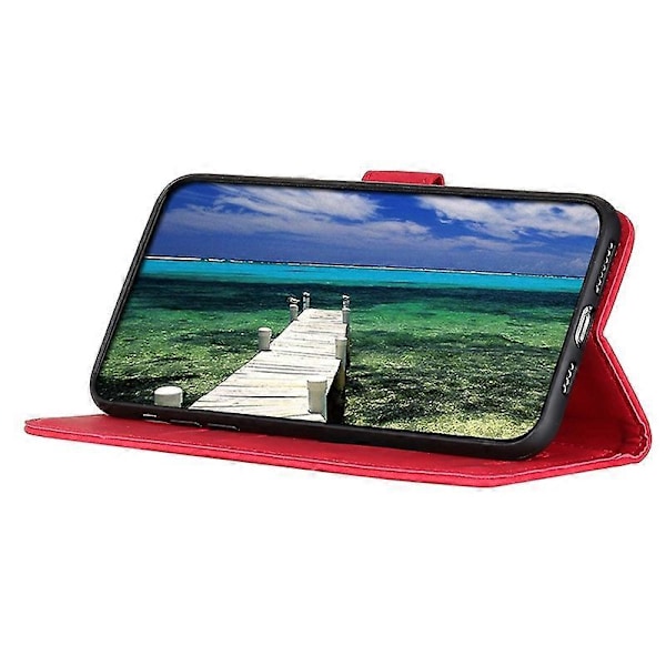 KHAZNEH Til Oppo A78 4G Anti-Ridse Shell Wallet Telefon Cover Retro Tekstur PU Læder Stand Case Multicolor Style C