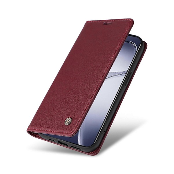 YIKATU YK-001 Fodral för Xiaomi Redmi K70 Ultra Ställ Läder Telefonskal Stark Magnetisk Stängning Multicolor Wine Red