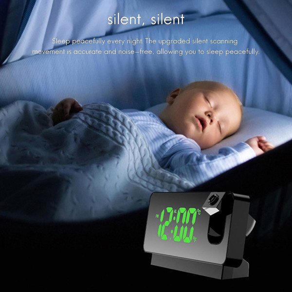 LED Digital Projekt Alarm C Bord Elektronisk Alarm C Med Projektor Seng