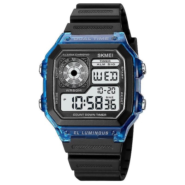 Skmei 1998 Transparent Shl Watch för utomhusbruk Blue