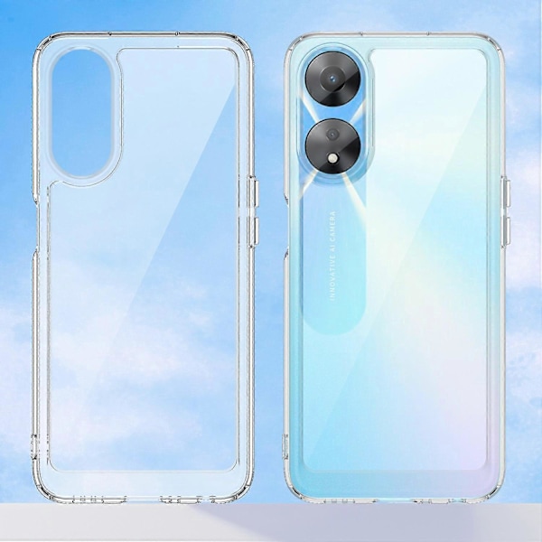 För Oppo A58 5G Transparent Skal Fallskydd Mobilskal (Stort Hål för Bakre Linsen)