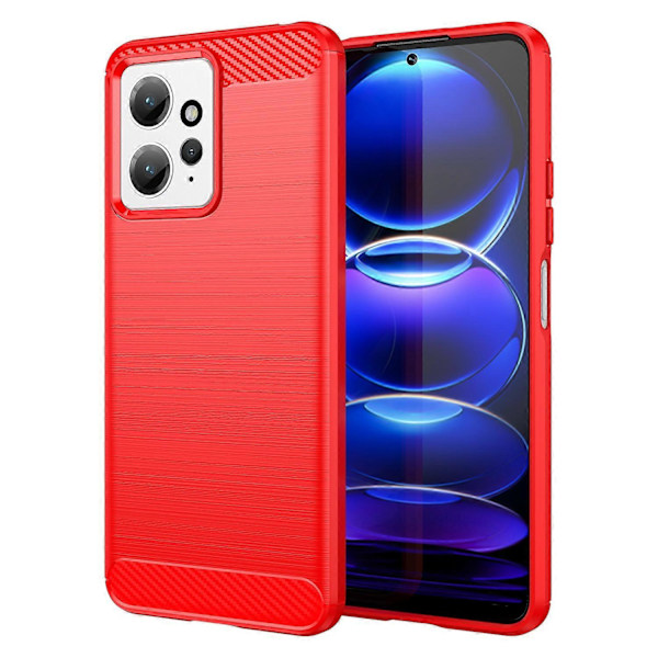 För Xiaomi Redmi Note 12 4G TPU Mobilskal Borstad Kolfibertextur Fallskydd Mobilfodral Multicolor Style B