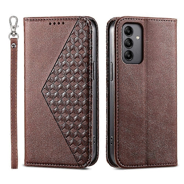 Samsung Galaxy A05s 4G -kotelo, kohokuvioitu ruutukuvio, lompakkoteline, puhelinkuori Multicolor Style B