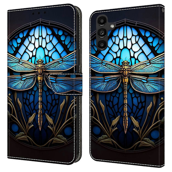 Fodral för Samsung Galaxy A14 4G/5G Mönstertryckt Skyddande Fodral TPU+PU Läder Flip Telefonfodral Multicolor Style H