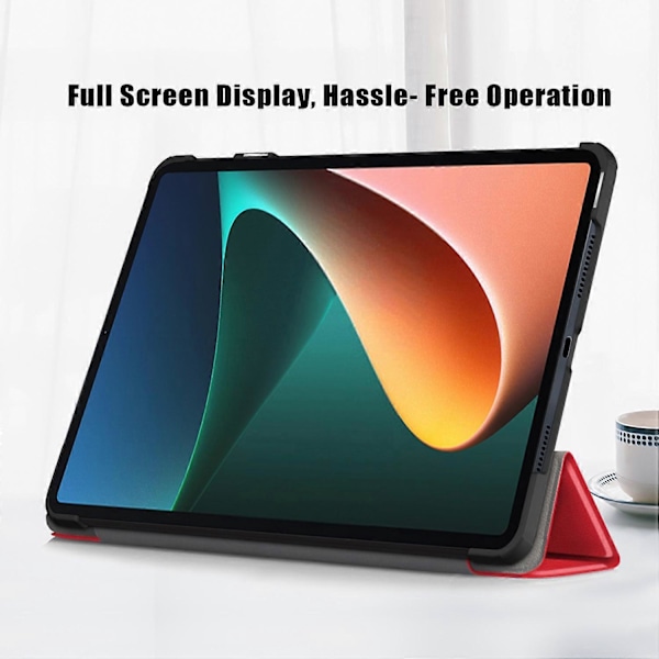 För Xiaomi Pad 6 Tri-fold Ställ Tablet Fodral Magnetiskt Smart PU Läder Folio Omslag Multicolor Style E