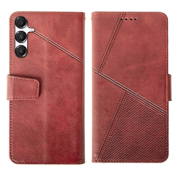 IDEWEI Læder Wallet Telefon Cover med Stativ og Kalvetekstur til Samsung Galaxy A36 5G/A56 5G Multicolor Style B