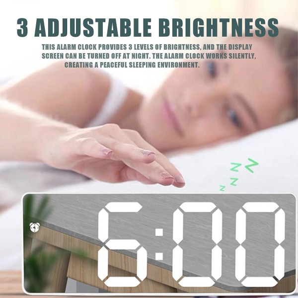 Digital klocka Led Väckarklocka Hem Sovrum Kontor Enkel Stil Klocka Green