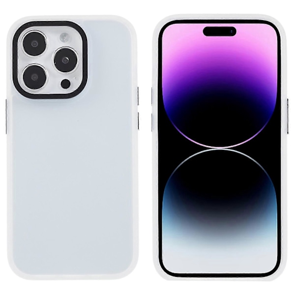 FULEXIN För iPhone 15 Pro PC+TPU Mobilskal Metall Linsskyddsram Anti-Repskydd Multicolor Style B