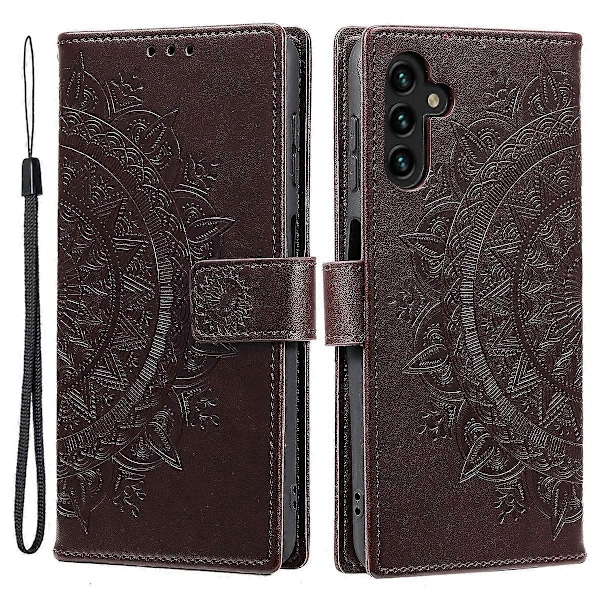Samsung Galaxy A16 5G/A16 4G -kotelo, kuvioitu toteemi PU-nahkainen lompakkokotelo jalustalla Multicolor Style H