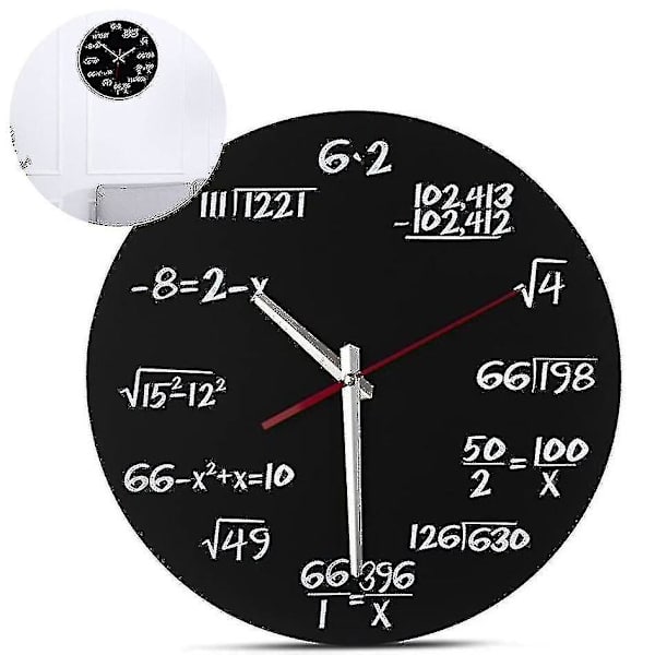 Akrylväggklocka Creative Math Unik Design Rolig Formula Clock