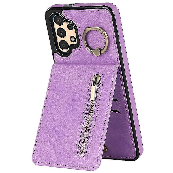 Til Samsung Galaxy A13 5G/A13 4G RFID Blokerende Støtteben Etui Retro PU+TPU Wallet Telefon Cover Multicolor Style F