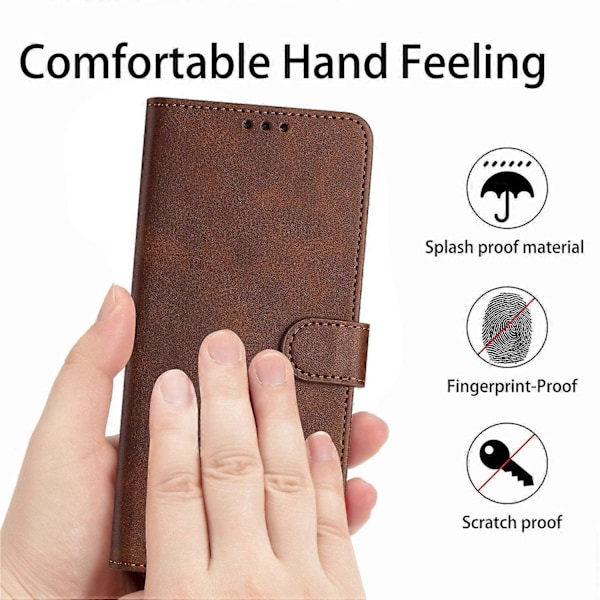 Til Motorola Edge 50 Pro 5G Etui Kalvetekstur Læder Stand Wallet Anti-fald Telefoncover Multicolor Style D